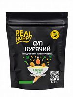 "Real HAPPY" Суп курячий (продукт сухий концентрований) 6 порцій 1,5л 82 гр (4820259550035)