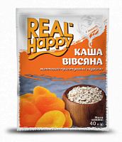 "Real HAPPY" Каша швид. приготування вівсяна з курагою, 40г (4820149161440)