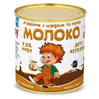 Молоко згущене «Happy» з цукром і какао 7,5% жиру, з/б 0,37 кг (4820149161365)